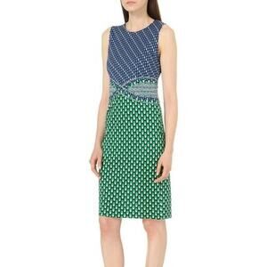Diane Von Furstenberg Evita Dress Blue Green Size 2